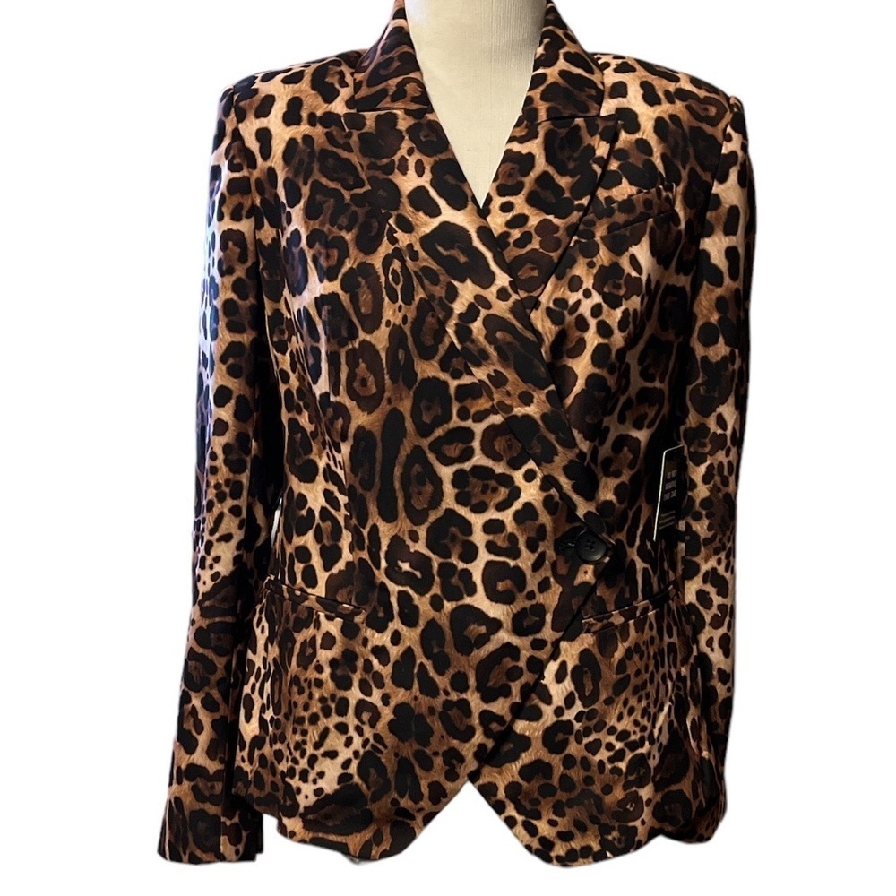 Express brand animal print fully lined blazer, new - Picture 1 of 11